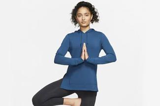 nike yoga tunic hoodie women's