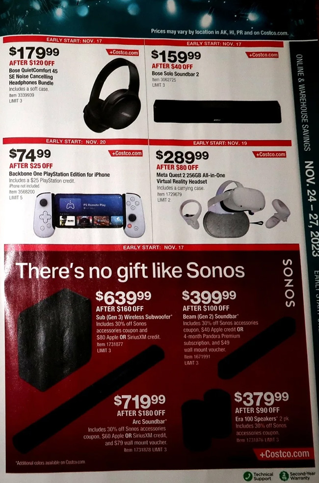 Costco black hot sale friday soundbar