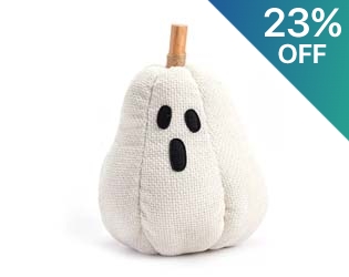 Ghost Face Fabric Pumpkin Decor