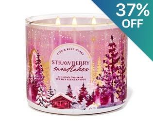 Strawberry Snowflakes 3-Wick Candle