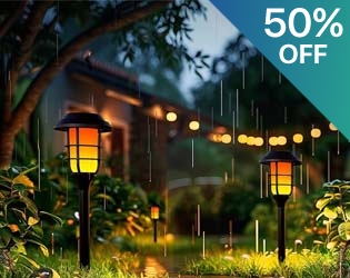 6ct Solar Powered Yard Torch Lights