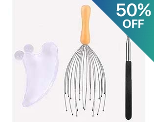 Scalp Massager, Gua Sha & Back Scratcher Trio