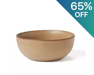 Crown & Ivy Sand Matte Salad Bowl
