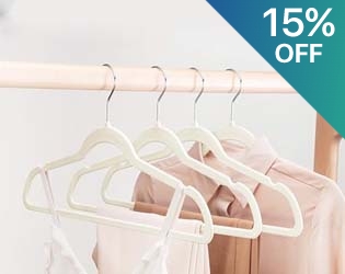 60ct Ivory Velvet Hangers