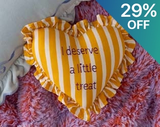 I Deserve A Little Treat Ruffle Pillow