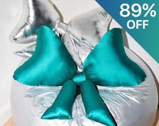 Big Bow Silky Throw Pillow