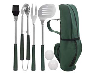 7pc Golf-Themed Grilling Set