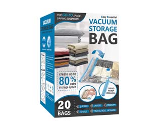 20ct Vacuum Storage Bags with Hand Pump