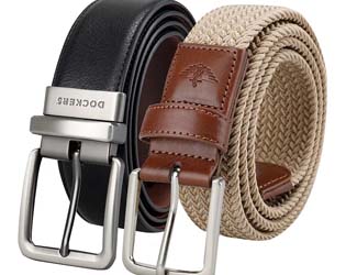 Dockers Braided & Reversible Belt 2pk