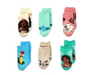 Disney's Moana 2 Girls' Socks 6pk
