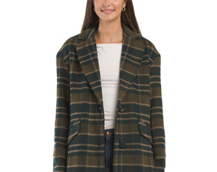 Hunter Wool Blend Long Line Coat