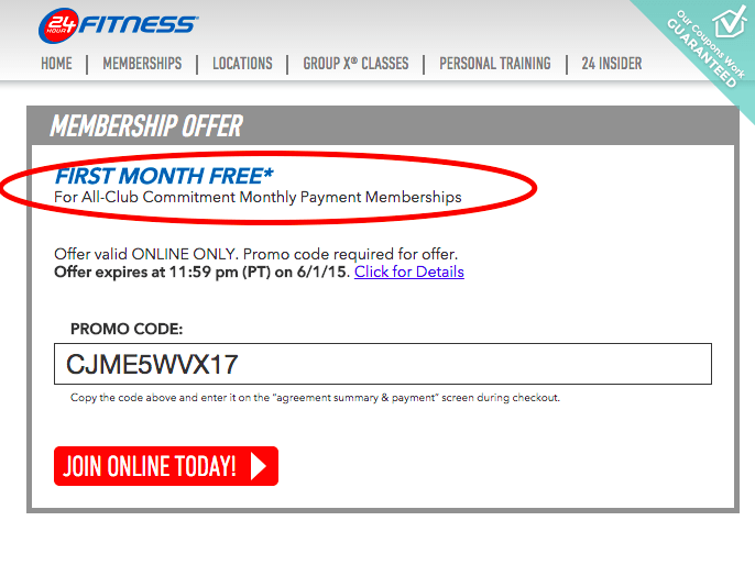 24Hr Fitness Promo