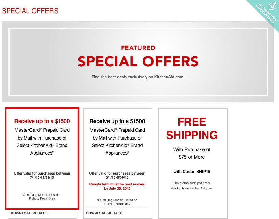 Kitchenaid coupons