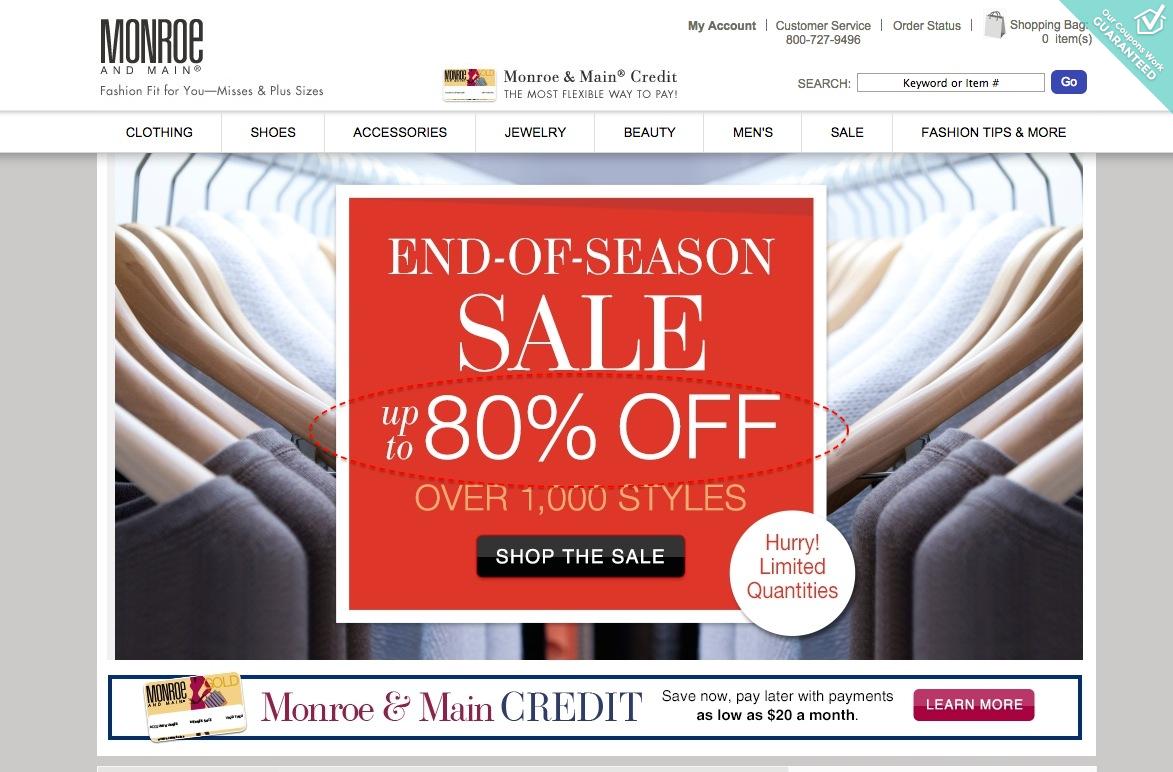 Monroe and main coupon code