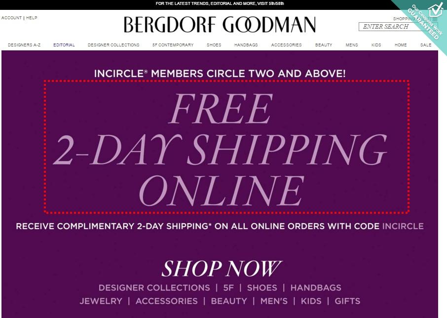 Bergdorf goodman coupon code