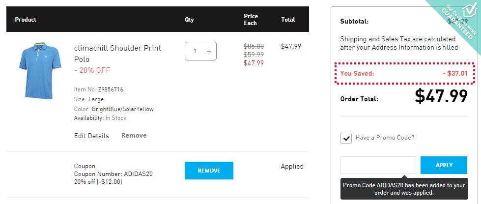 Adidas coupon code usa