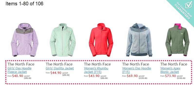 north face coupons