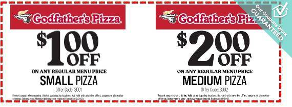 Godfathers Pizza Coupons &amp; Promo Codes - April 2025