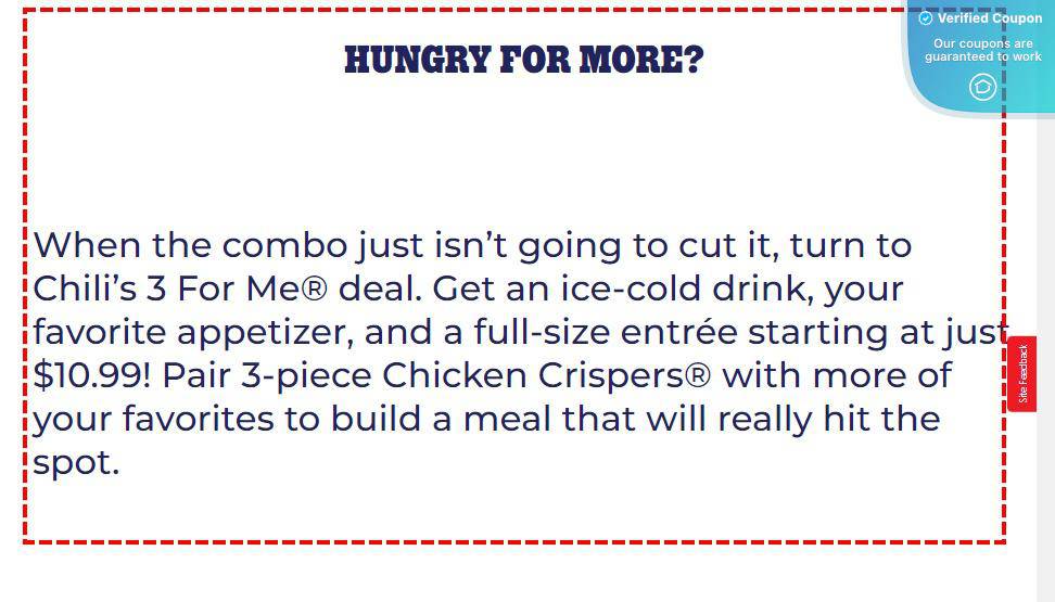 Chilis Coupons & Deals Save 10 in March 2025