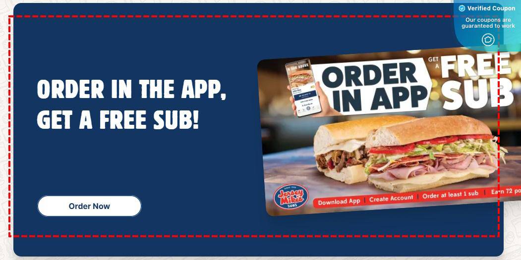 10 Off Jersey Mike's Coupons & Promo Codes January 2025