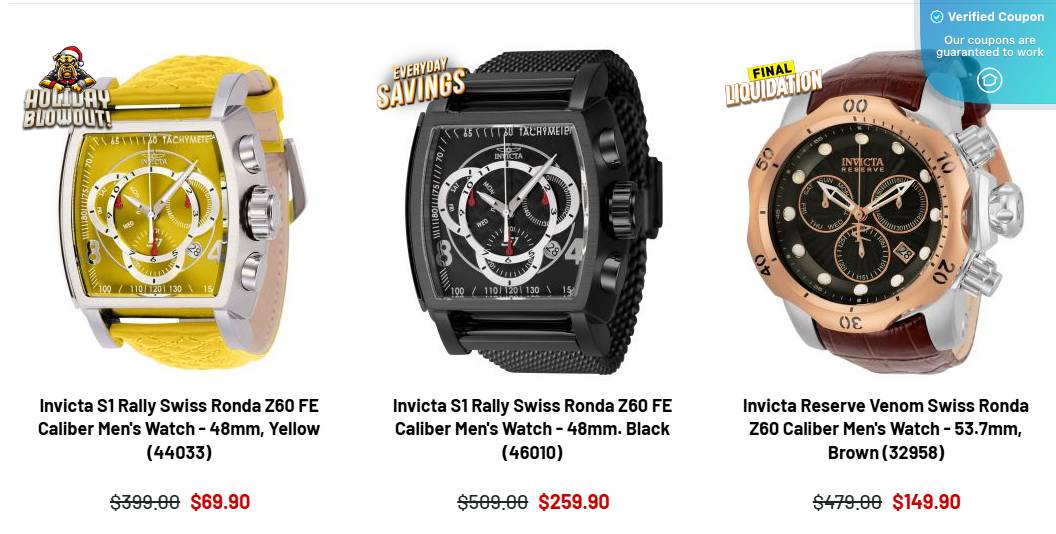 30 Off Invicta Coupons & Promo Codes February 2025