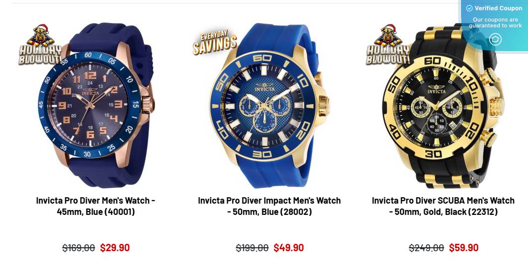 20 Off Invicta Coupons & Promo Codes January 2025