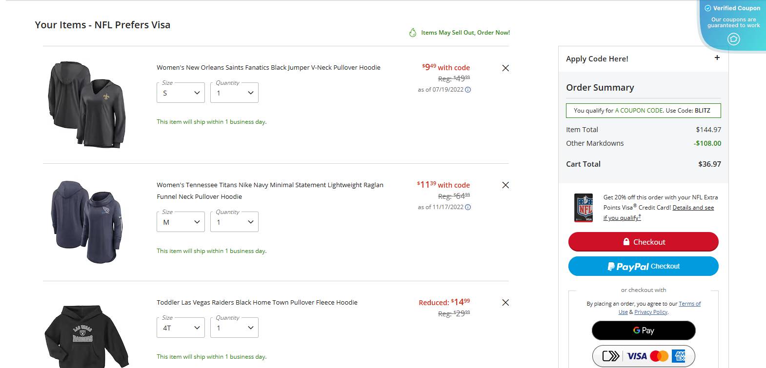 25% Off NFL Shop Coupons & Coupon Codes - January 2025