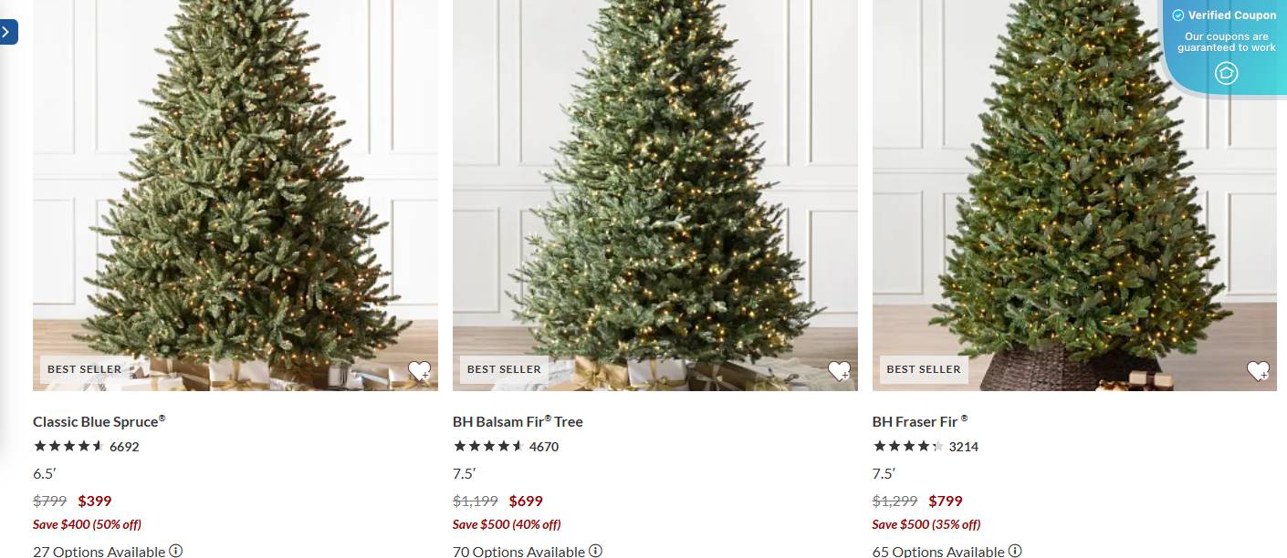 20% Off Balsam Hill Coupons & Coupon Codes - January 2025 - Coupon Codes Balsam Hill Christmas Trees