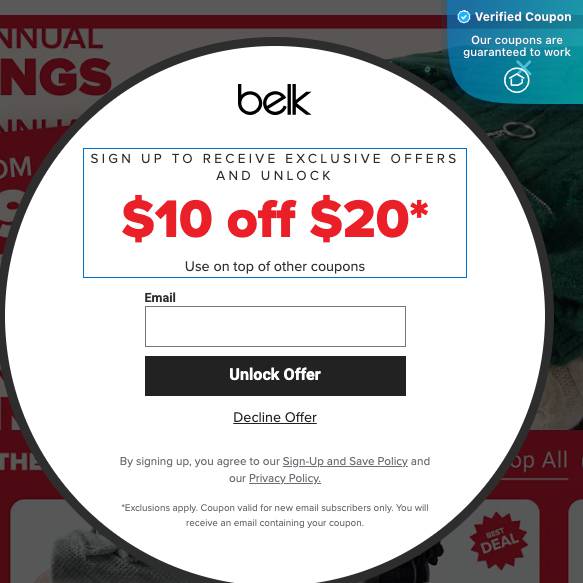 50 Off Belk Coupons & Coupon Codes January 2025