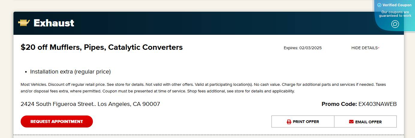 $50 Off Midas Coupons - January 2025