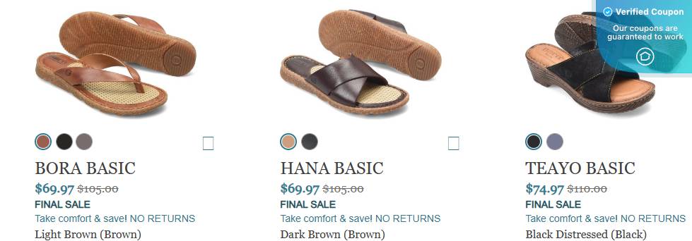 born shoes coupon