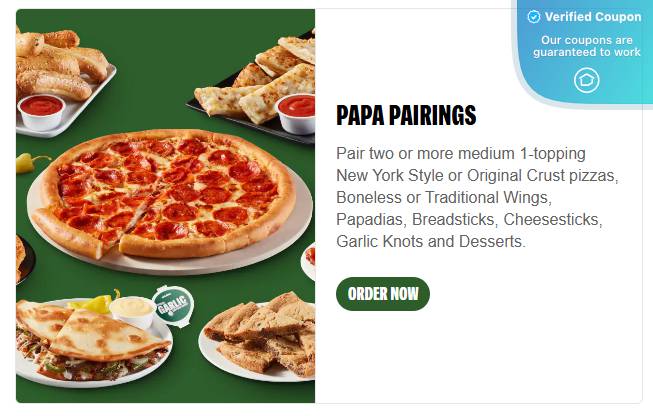 30% Off Papa John's Coupons & Coupon Codes - January 2025