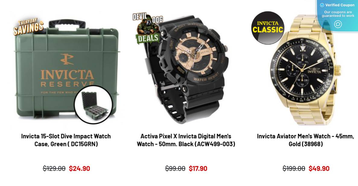 30 Off Invicta Coupons & Promo Codes February 2025