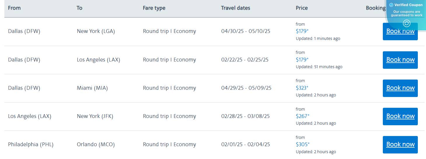 10 Off American Airlines Coupons & Promo Codes January 2025