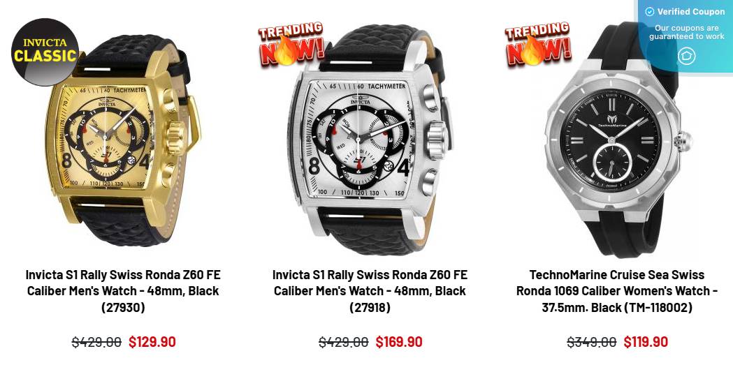 30 Off Invicta Coupons & Promo Codes February 2025