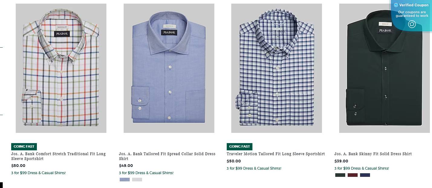 20% Off Jos A Bank Coupons &amp; Promo Codes - March 2025