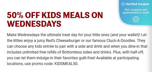 Red Robin Coupons &amp; Deals - Save $10 in February 2025
