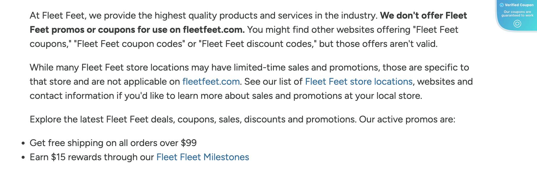 20% Off Fleet Feet Coupons &amp; Discount Codes - March 2025