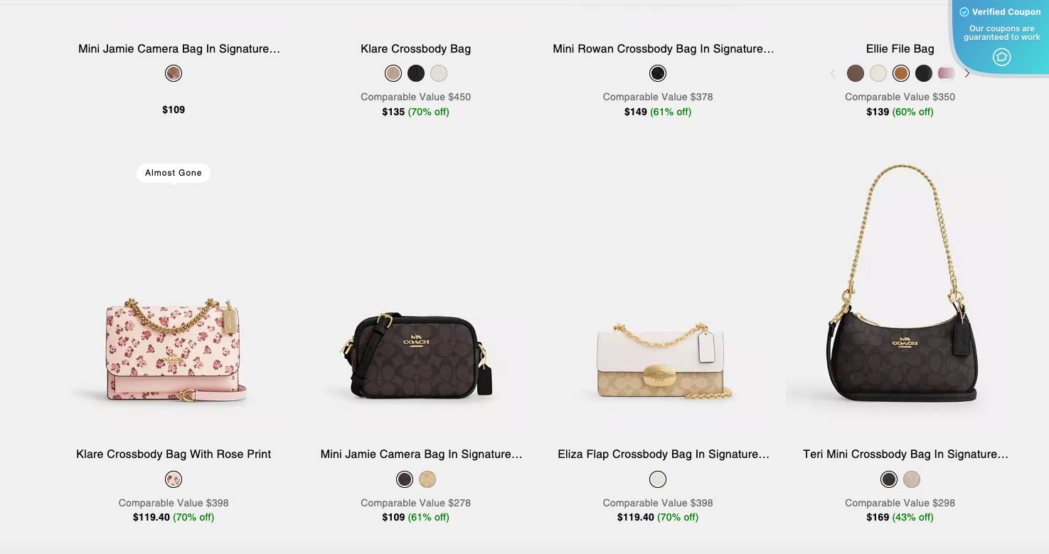 20 Off Coach Outlet Coupons & Promo Codes February 2025