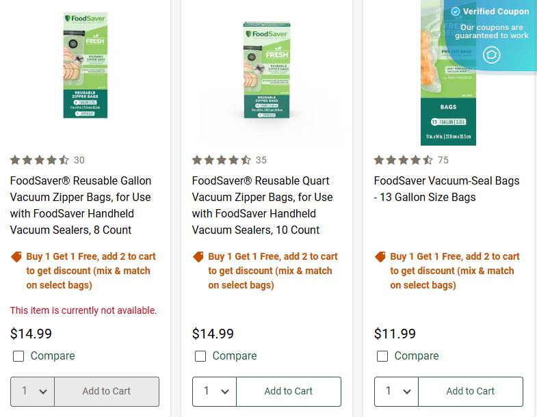 40% Off FoodSaver Coupons & Promo Codes - January 2025