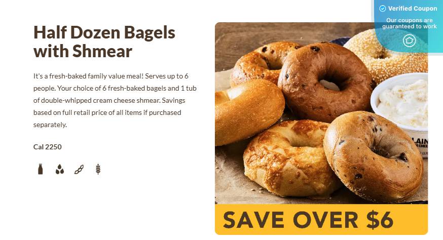 Einstein Bagels Coupons &amp; Deals - Save $10 in February 2025