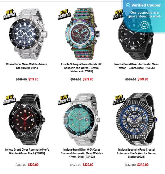 30 Off Invicta Coupons & Promo Codes February 2025