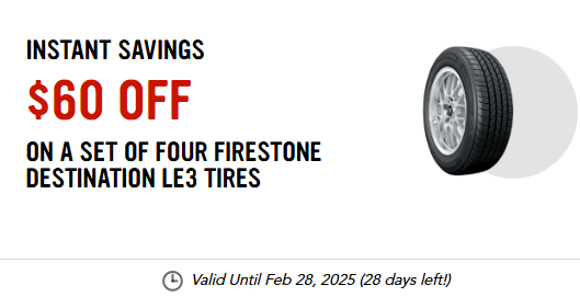 5 Off Firestone Coupons Coupon Codes February 2025 12382580