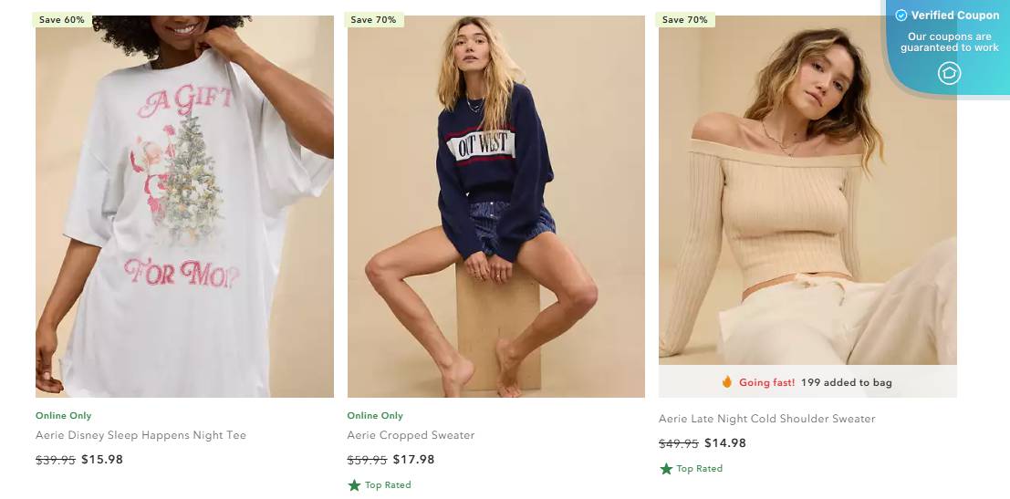 50% Off Aerie Coupons &amp; Promo Codes - February 2025