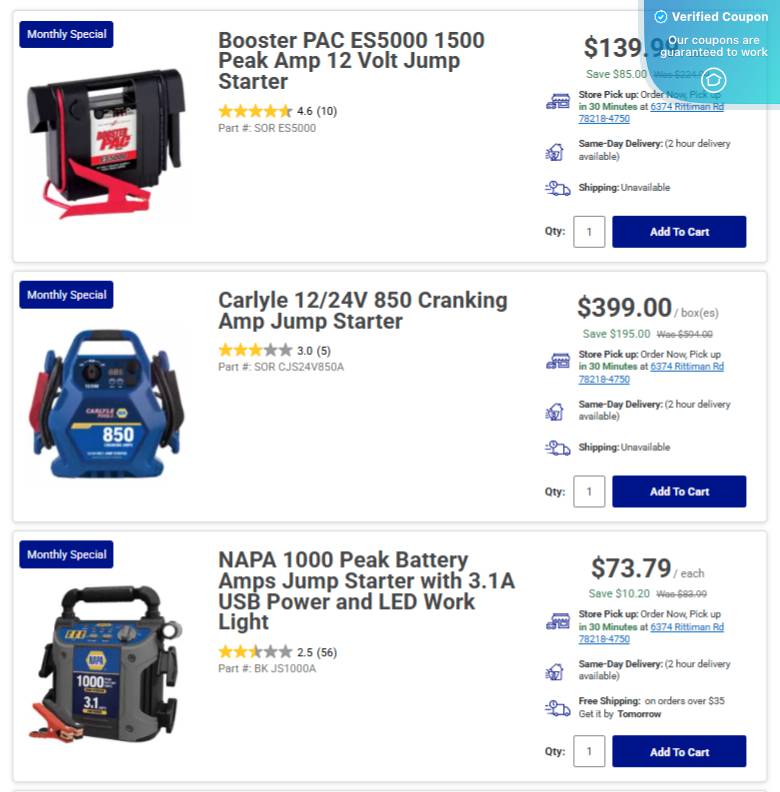50% Off NAPA Coupons &amp; Coupon Codes - March 2025