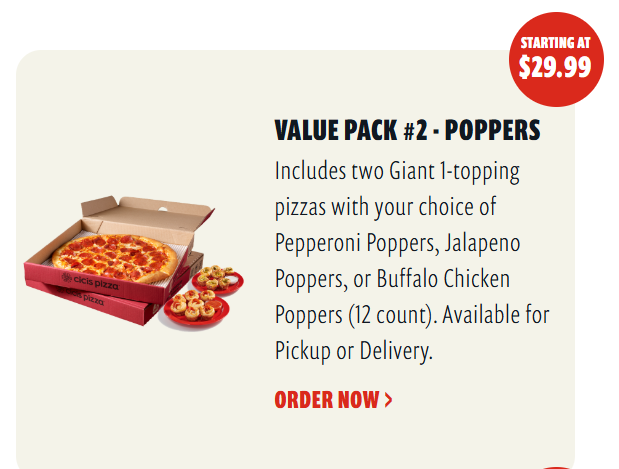CiCi's Pizza Coupons &amp; Deals - Save $10 in March 2025