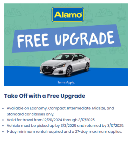 15% Off Alamo Coupons & Discount Codes - March 2025