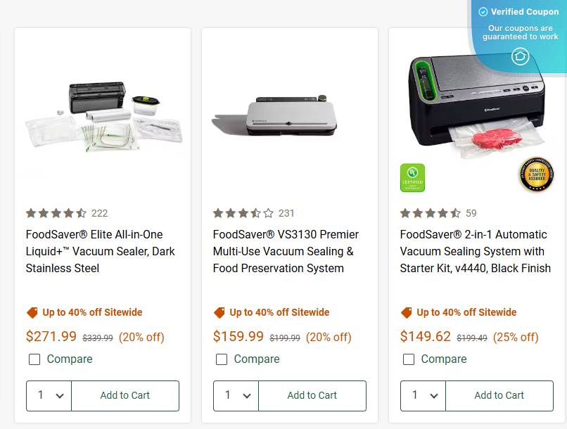 40% Off FoodSaver Coupons &amp; Promo Codes - March 2025