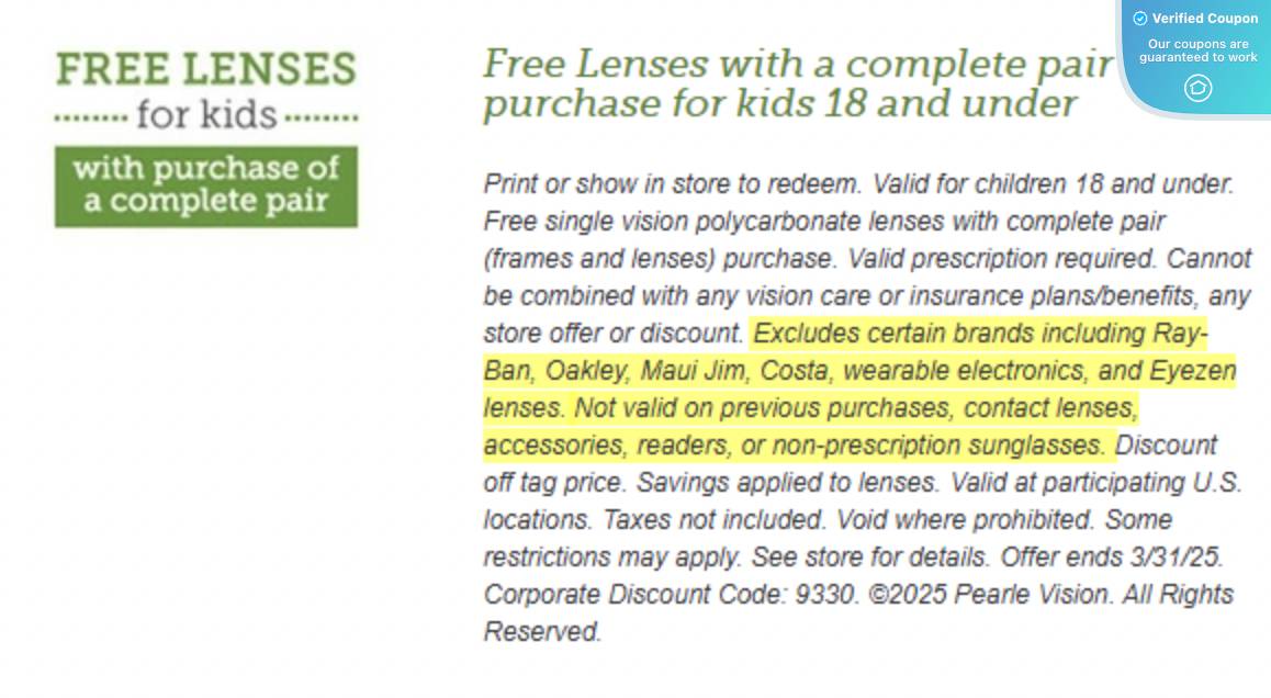40% Off Pearle Vision Coupons - February 2025