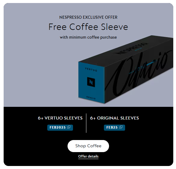 25 Off Nespresso Coupons & Promo Codes March 2025